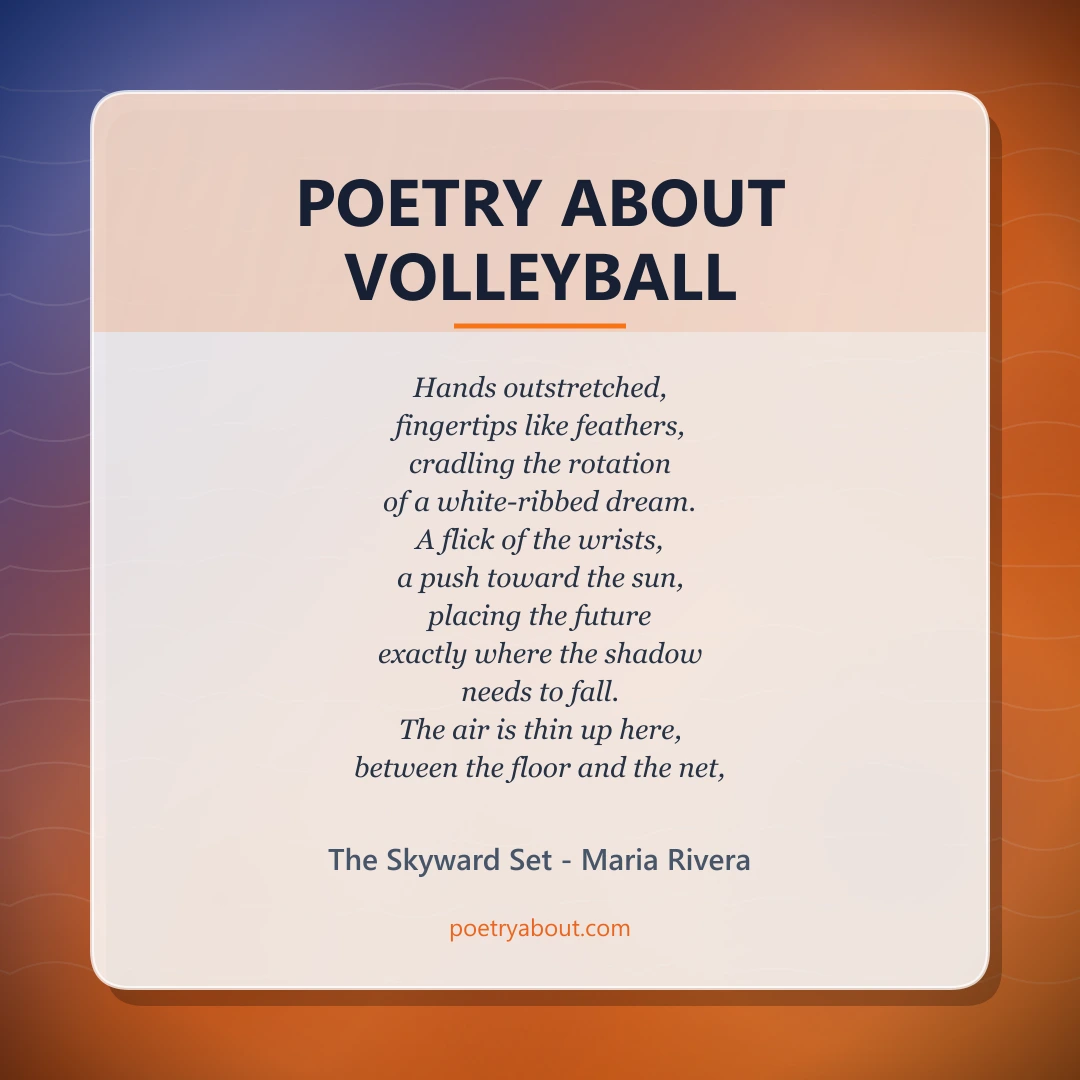 Poetry about Poetry About Volleyball - Social Card