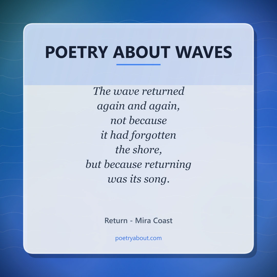 Poetry about Poetry About Waves - Social Card