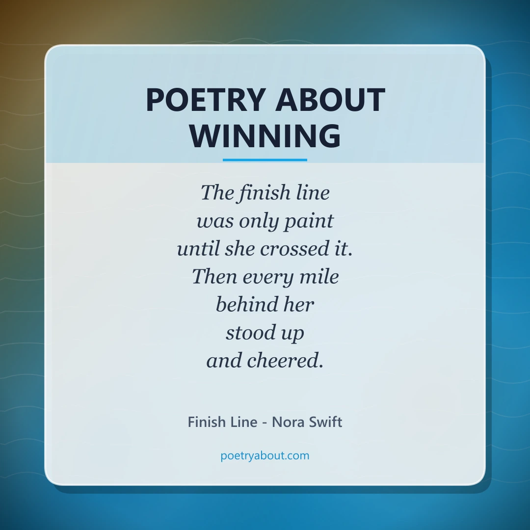 Poetry about Poetry About Winning - Social Card