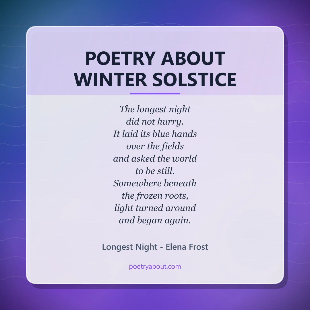Poetry about Poetry About Winter Solstice - Social Card