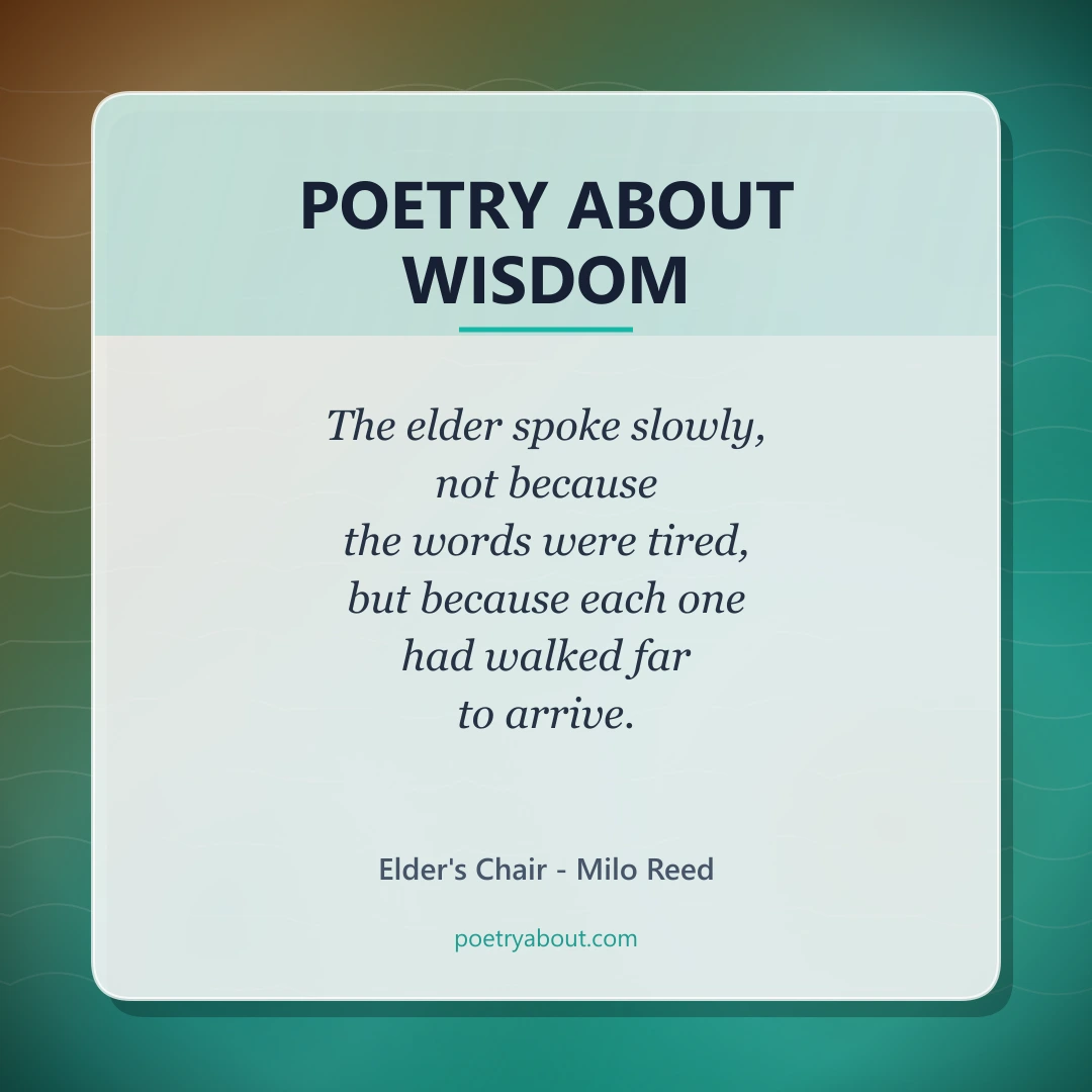 Poetry about Poetry About Wisdom - Social Card