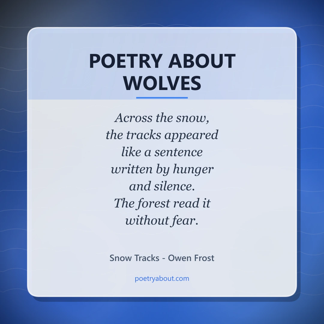Poetry about Poetry About Wolves - Social Card