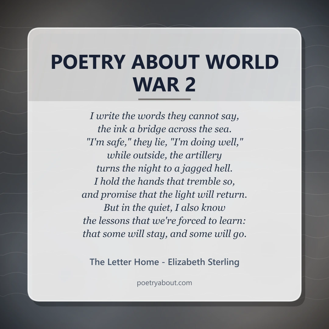 Poetry about Poetry About World War 2 - Social Card