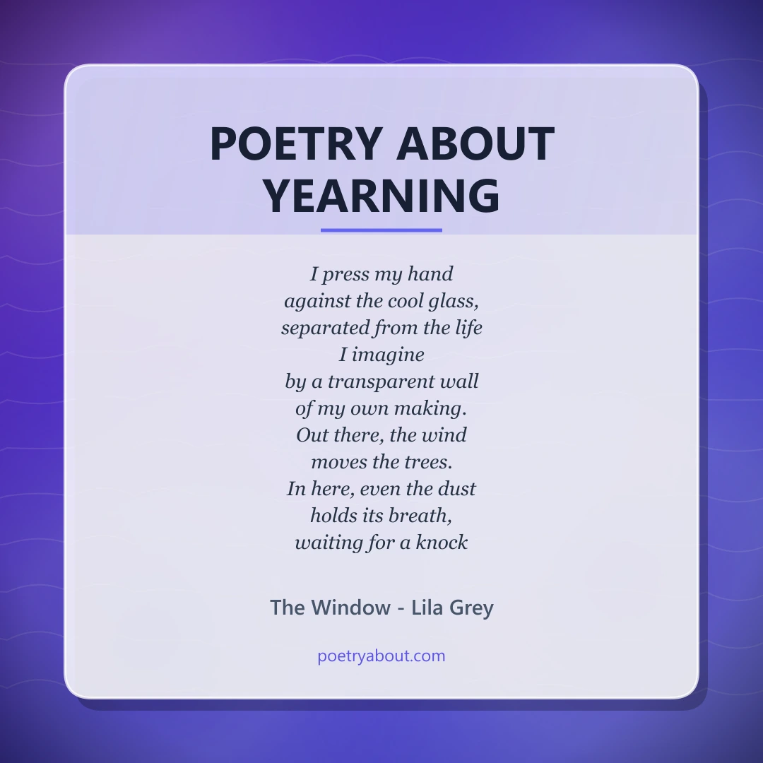 Poetry about Poetry About Yearning - Social Card