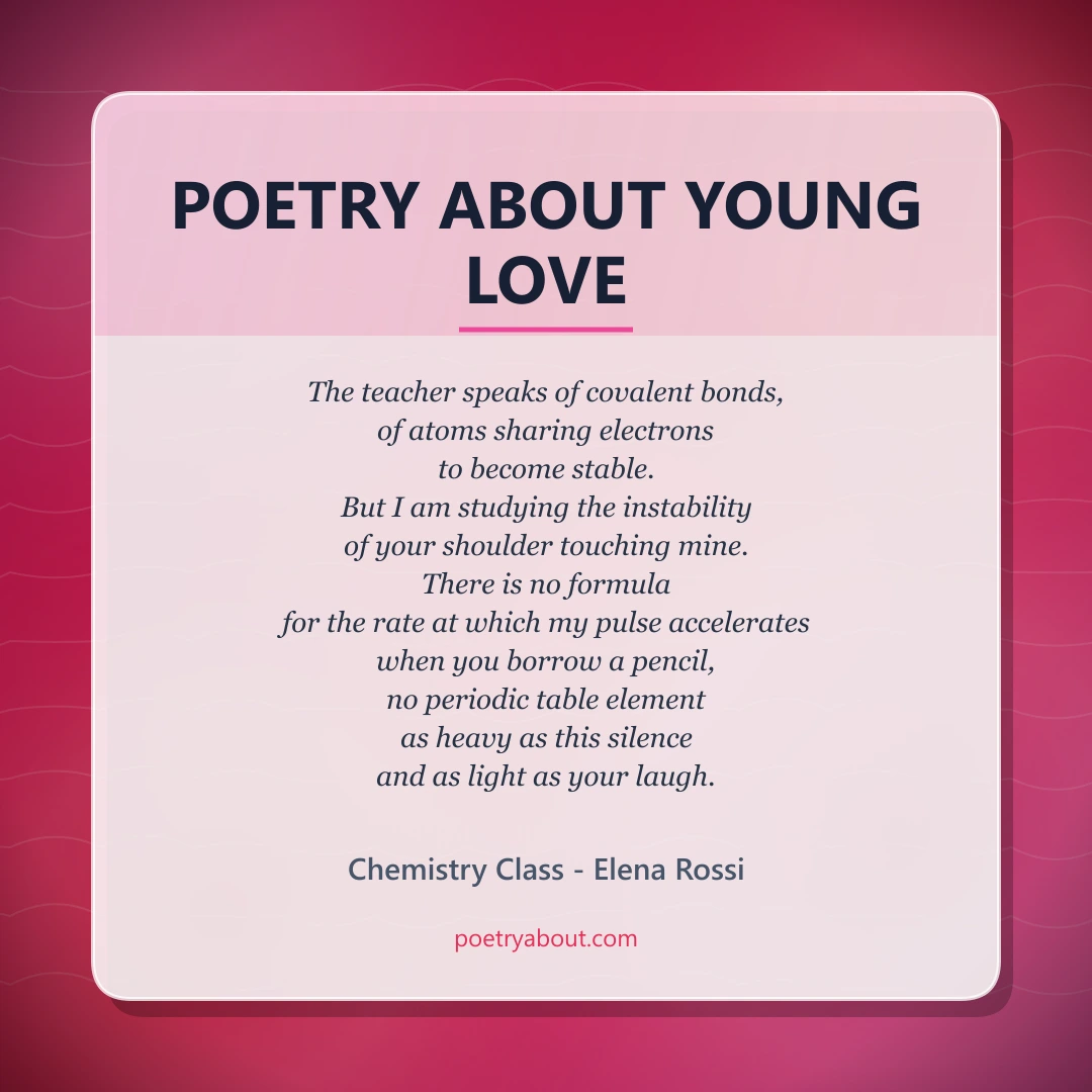 Poetry about Poetry About Young Love - Social Card